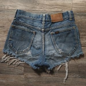 SOLD Vintage Lee levi Cut Off jean Shorts Festival